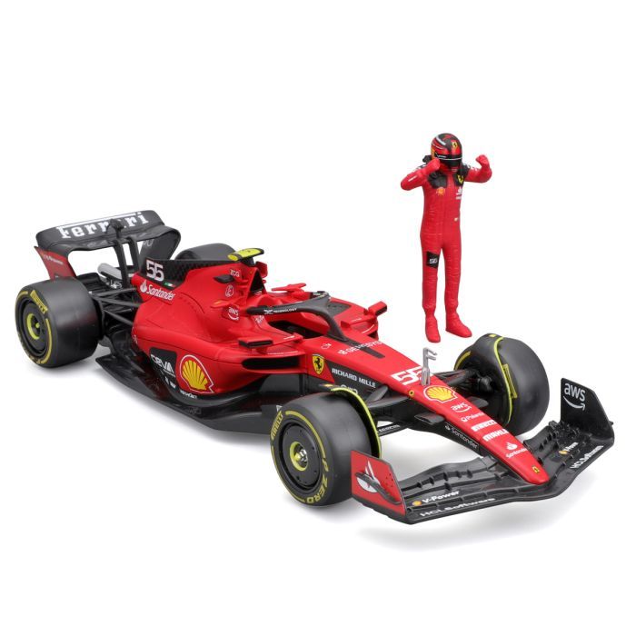 Масштабна модель автомобіля Bburago Автомодель з фігуркою - Ferrari SF-23, 1:24 (18-26809) зображення 11