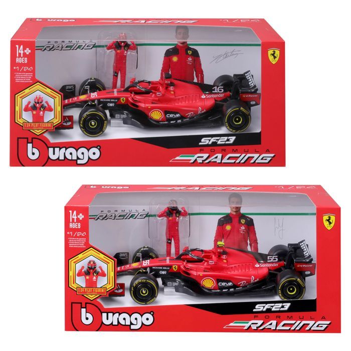 Масштабна модель автомобіля Bburago Автомодель з фігуркою - Ferrari SF-23, 1:24 (18-26809)
