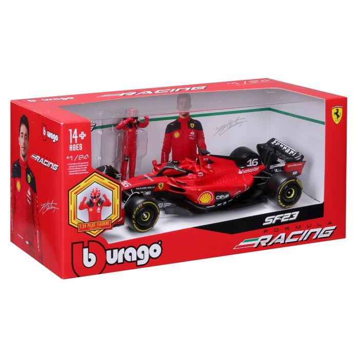 Масштабна модель автомобіля Bburago Автомодель з фігуркою - Ferrari SF-23, 1:24 (18-26809) зображення 8