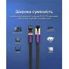 Патч-корд 10м, UTP cat 7 RJ-45 flat black Vention (ICABL) изображение 12