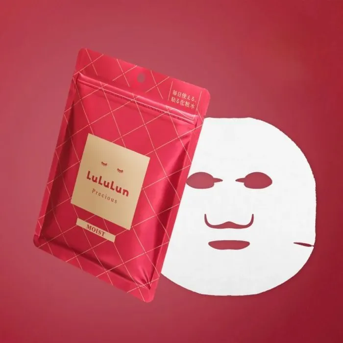 Маска для лица Lululun Precious Moist Red Face Mask Антивозрастная Увлажняющая 7 шт. (4582305068887) изображение 2