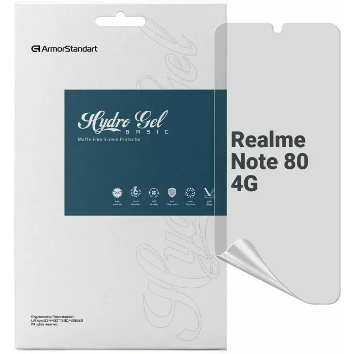 Плівка захисна Armorstandart Matte hydrogel Realme Note 80 4G (ARM92224)