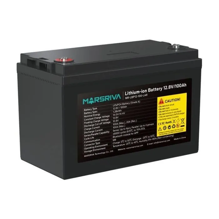 Батарея LiFePo4 Marsriva 12.8V 100Ah 1.28kWh (MR-LBP12-100-LAR)