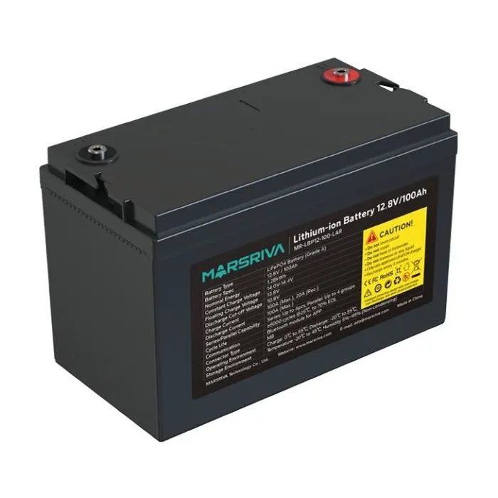 Батарея LiFePo4 Marsriva 12.8V 100Ah 1.28kWh (MR-LBP12-100-LAR) зображення 4