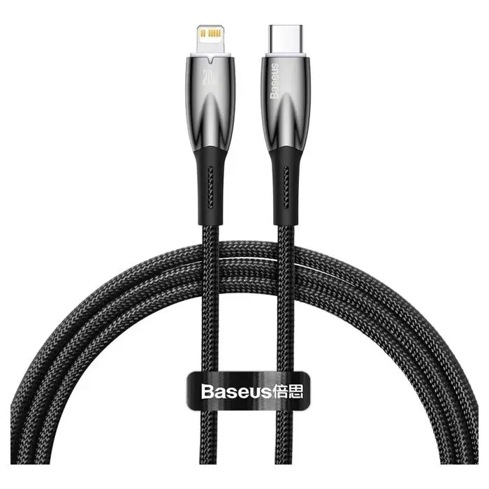 Дата кабель USB-C to Lightning 1.0m 20W black Baseus (CADH000001)