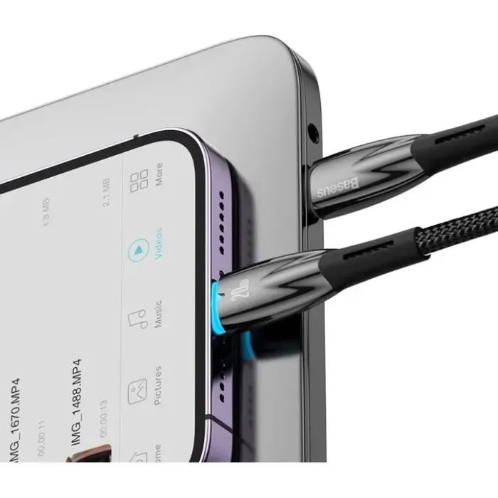 Дата кабель USB-C to Lightning 1.0m 20W black Baseus (CADH000001) изображение 5