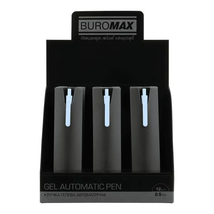 Ручка гелева Buromax автоматична MIST, 0,5 мм, сині чорнила, блакитна (BM.83103-14) зображення 5