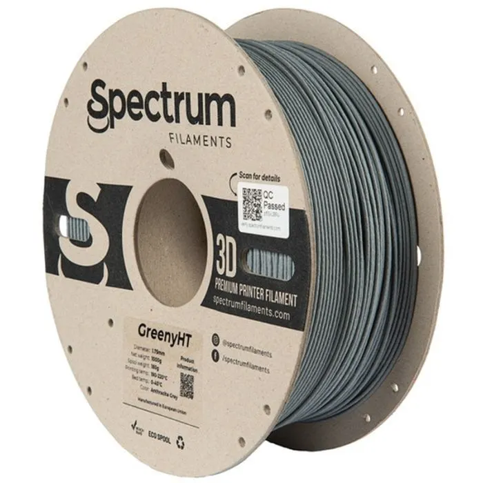 Пластик для 3D-принтера Spectrum GreenyHT 1.75mm 1kg Grey, Anthracite RAL 7005 (80701)