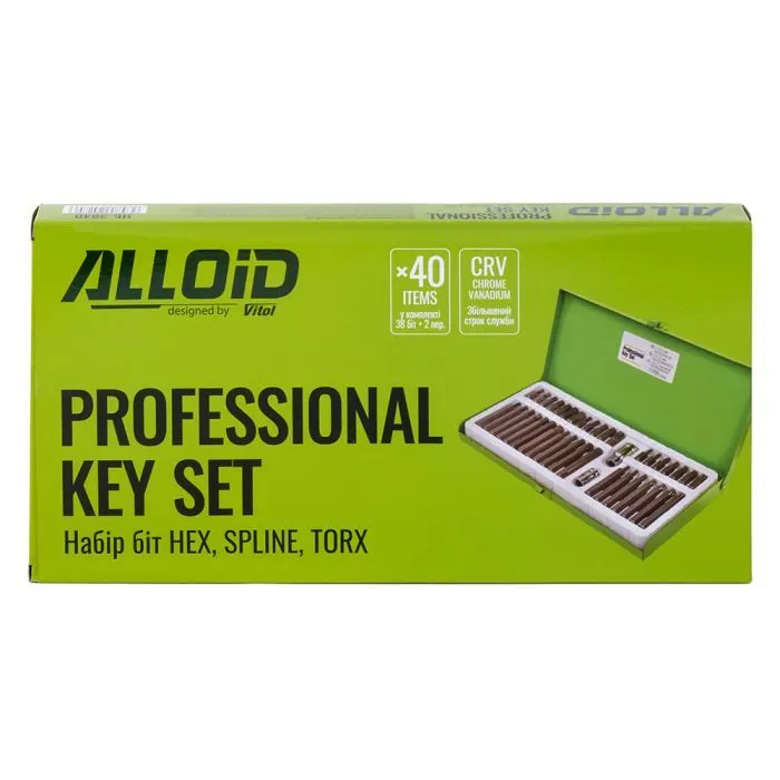 Набор бит Alloid шестигранная, SPLINE, TORX, 40шт. (NB-3840) изображение 4