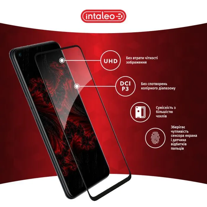 Скло захисне Intaleo Full Glue Oppo A76 4G Black (1283126528880) зображення 4