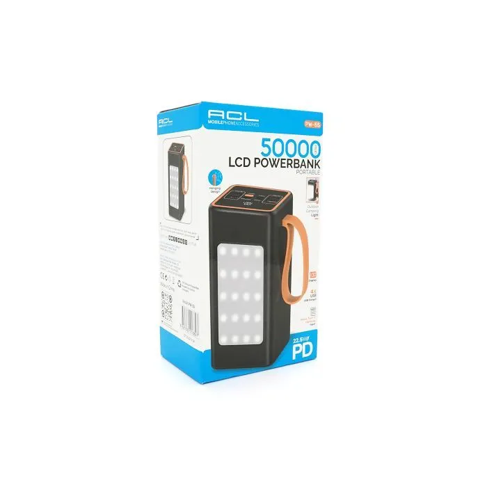 Батарея универсальная ACL 50000mAh, 22.5W, PD, Black (PW-55) изображение 2