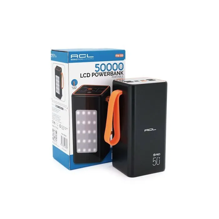 Батарея универсальная ACL 50000mAh, 22.5W, PD, Black (PW-55) изображение 3