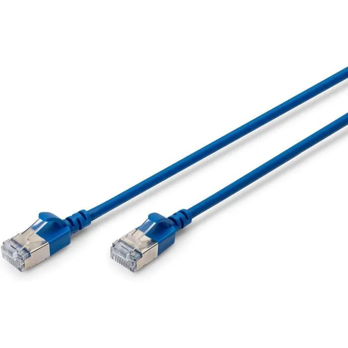 Патч-корд 1м, FTP, cat.6A, Sliim, AWG 32/7, Cu, LSZH, blue Digitus (DK-1632-A-010S-B)