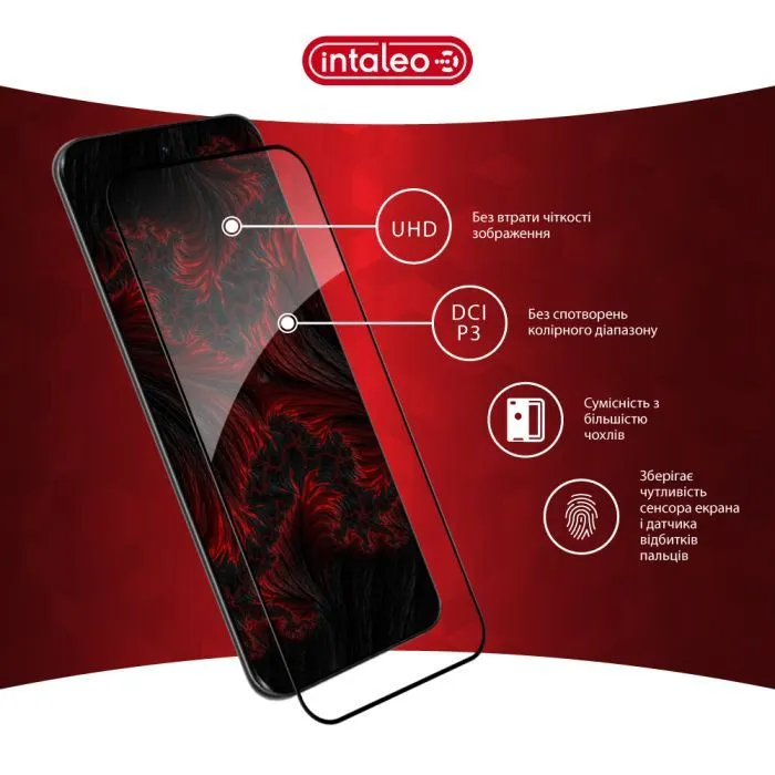 Скло захисне Intaleo Full Glue ESD Infinix Hot 60 Pro Plus Black (1283126630194) зображення 4