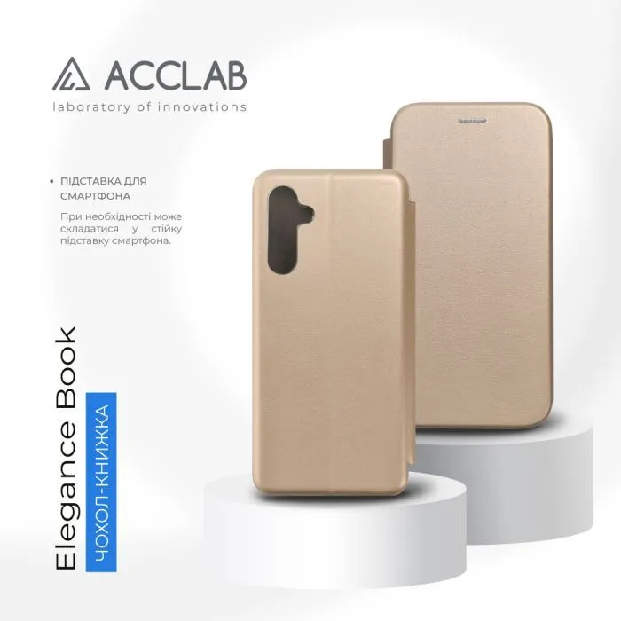 Чохол до мобільного телефона ACCLAB Book Cover Elegance Samsung Galaxy M35 Gold (1283126611254) зображення 2