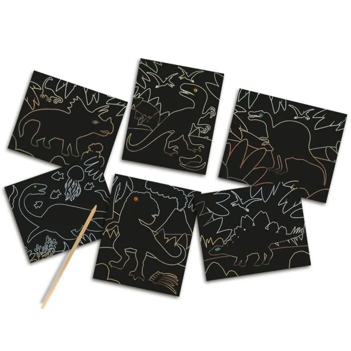 Набор для творчества Ses Creative Scratch Art Amazing Dinosaurs (14285S) изображение 2