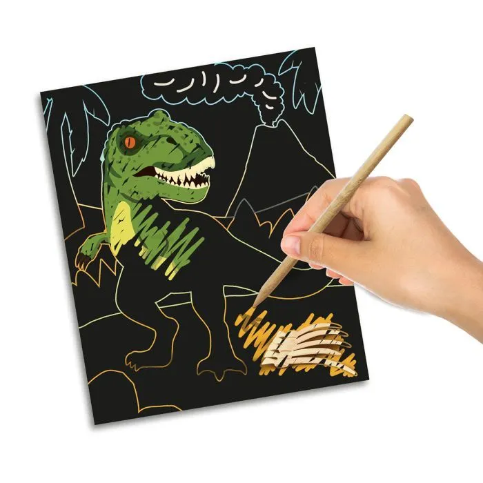 Набор для творчества Ses Creative Scratch Art Amazing Dinosaurs (14285S) изображение 3