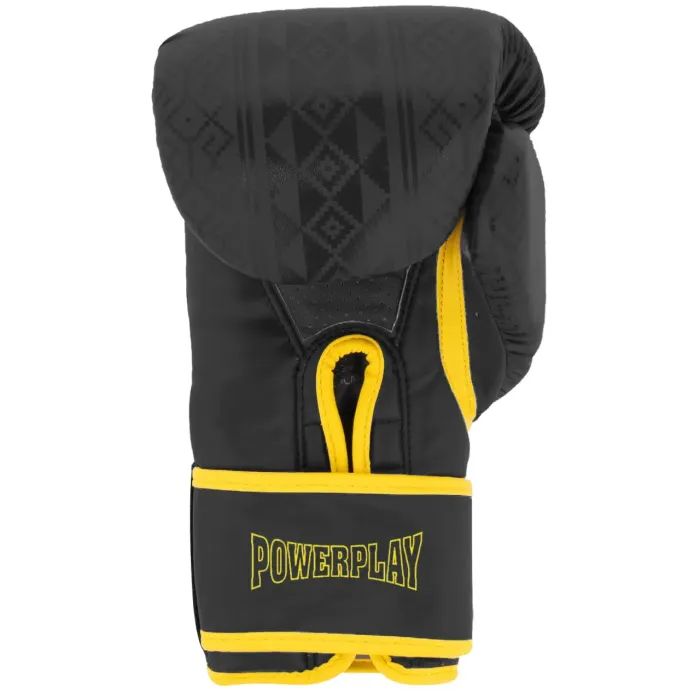 Боксерські рукавички PowerPlay 3021 Ukraine Чорні 12 унцій (PP_3021_12oz_Black) зображення 3