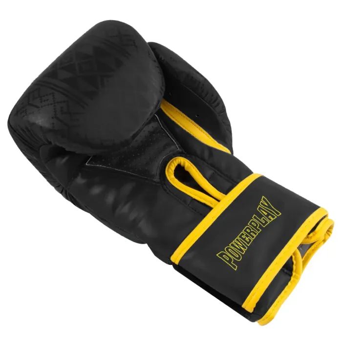 Боксерські рукавички PowerPlay 3021 Ukraine Чорні 12 унцій (PP_3021_12oz_Black) зображення 5