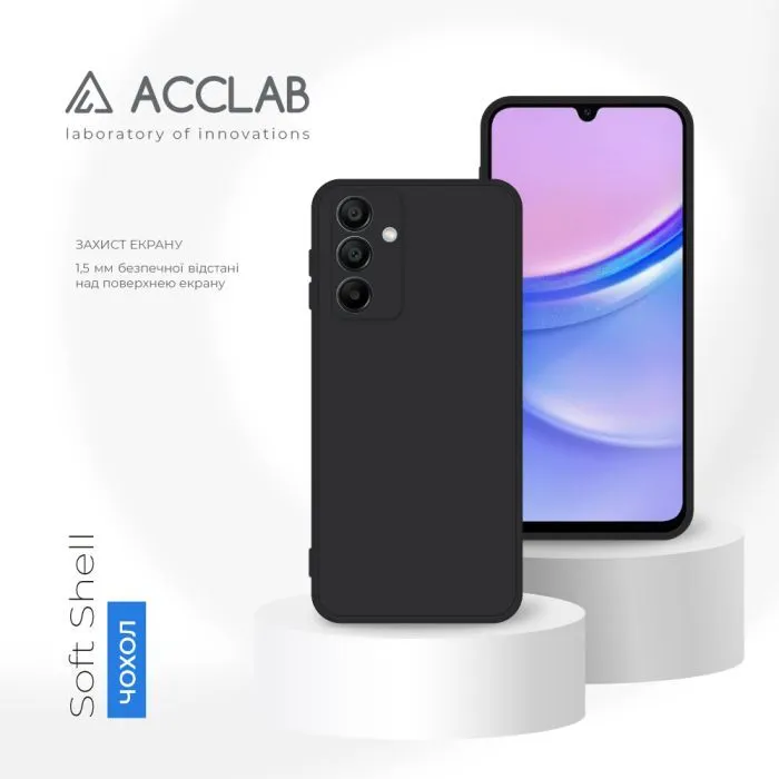 Чохол до мобільного телефона ACCLAB SoftShell Samsung Galaxy A15 Black (1283126586842) зображення 4