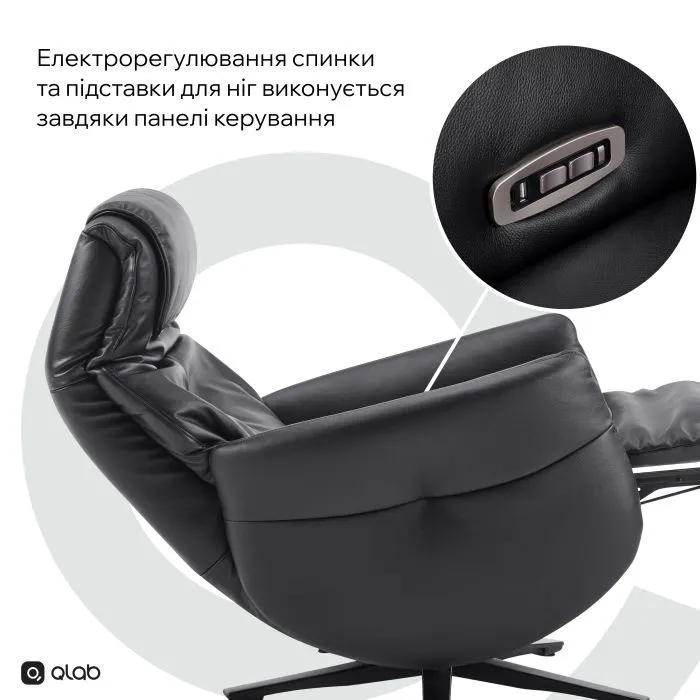 Офісне крісло Qlab RC268B Black (RC268B) зображення 11