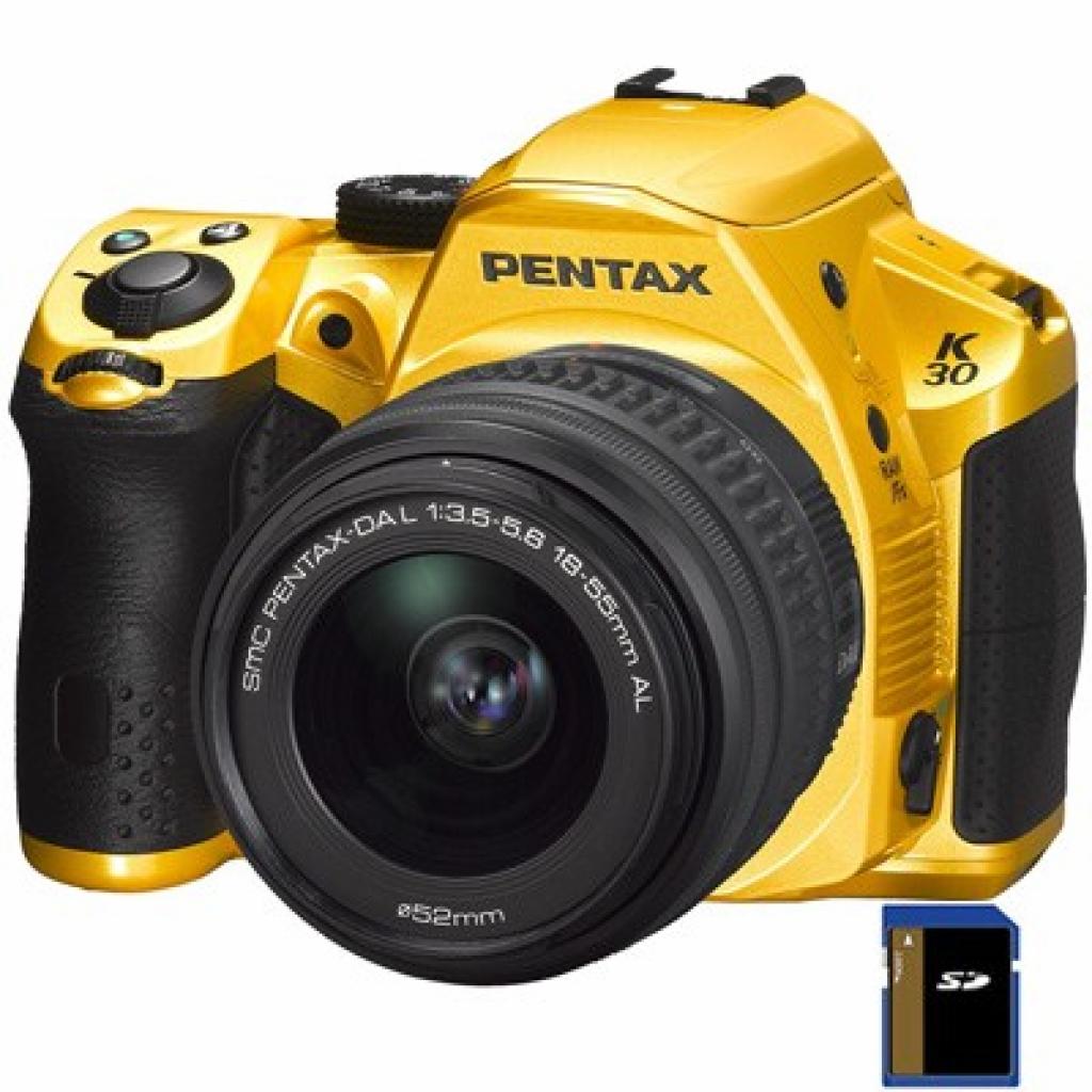 Цифровой фотоаппарат Pentax K-30 + DA L 18-55mm crystal yellow (14607)