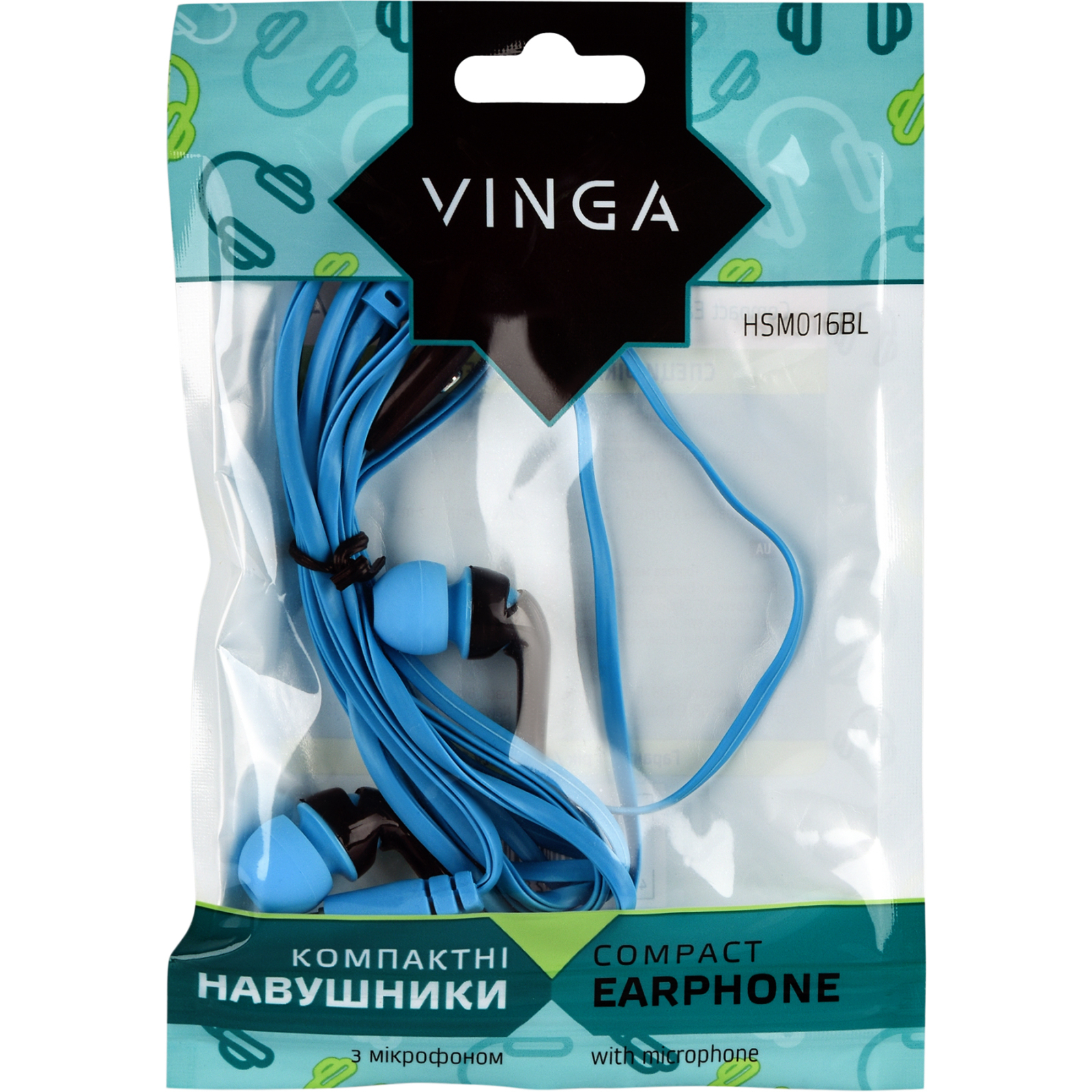 Навушники Vinga HSM016 Blue (HSM016BL) зображення 4
