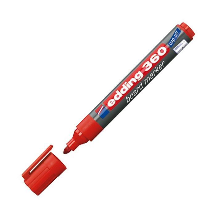 Маркер Edding Board e-360 1,5-3 мм, round tip, red (360/02)