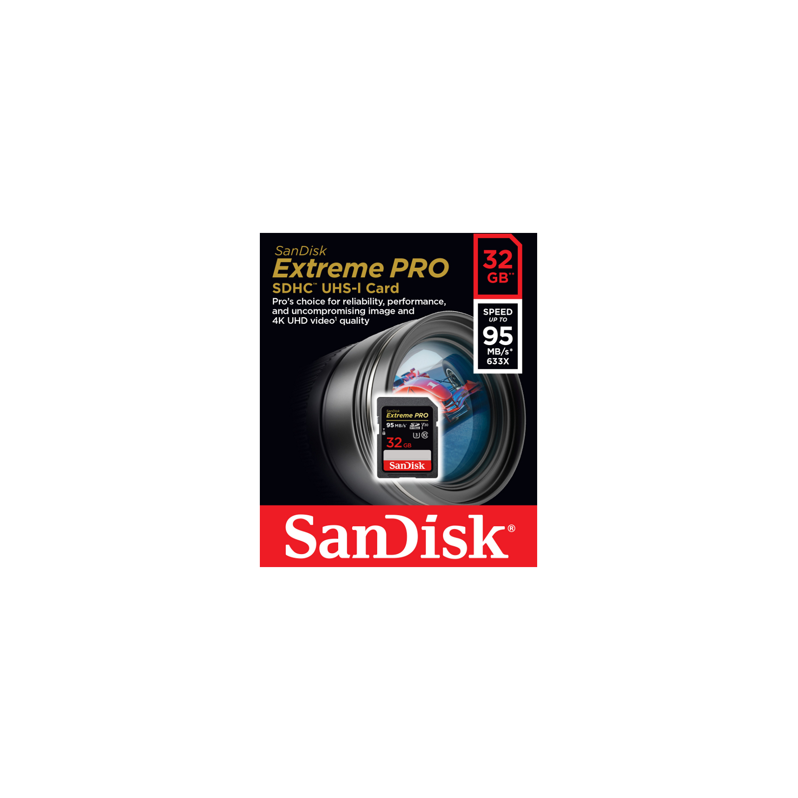 Карта пам'яті SanDisk 32GB SDHC Class10 UHS-I V30 4K Extreme Pro (SDSDXXG-032G-GN4IN) зображення 3