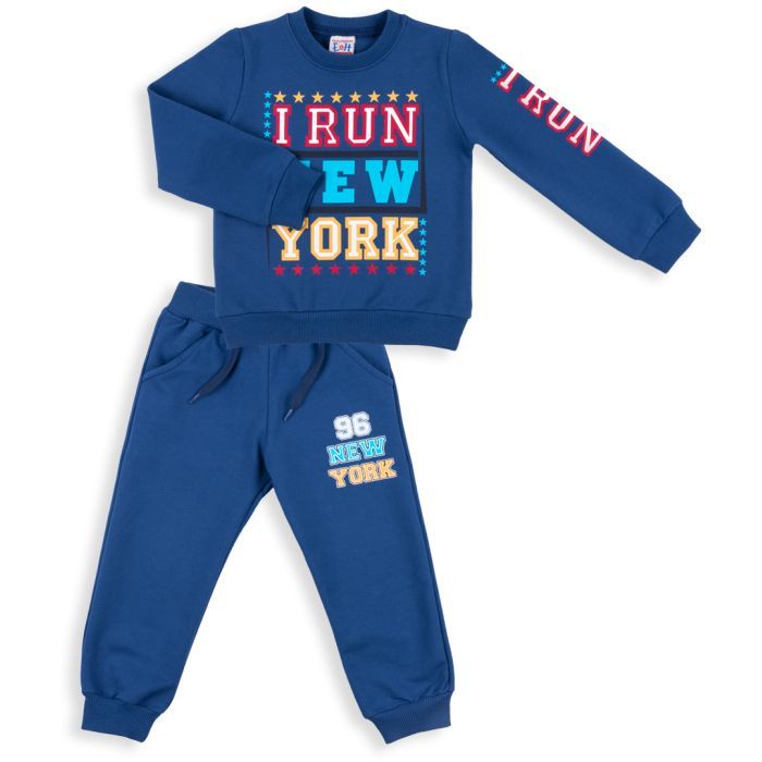 Набор детской одежды Breeze "I RUN NEW YORK" (8278-92B-blue)