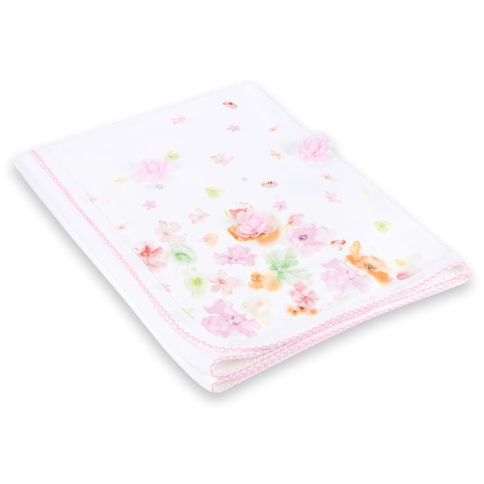 Одеяло детское Bibaby с нежными цветочками (64175-pink)