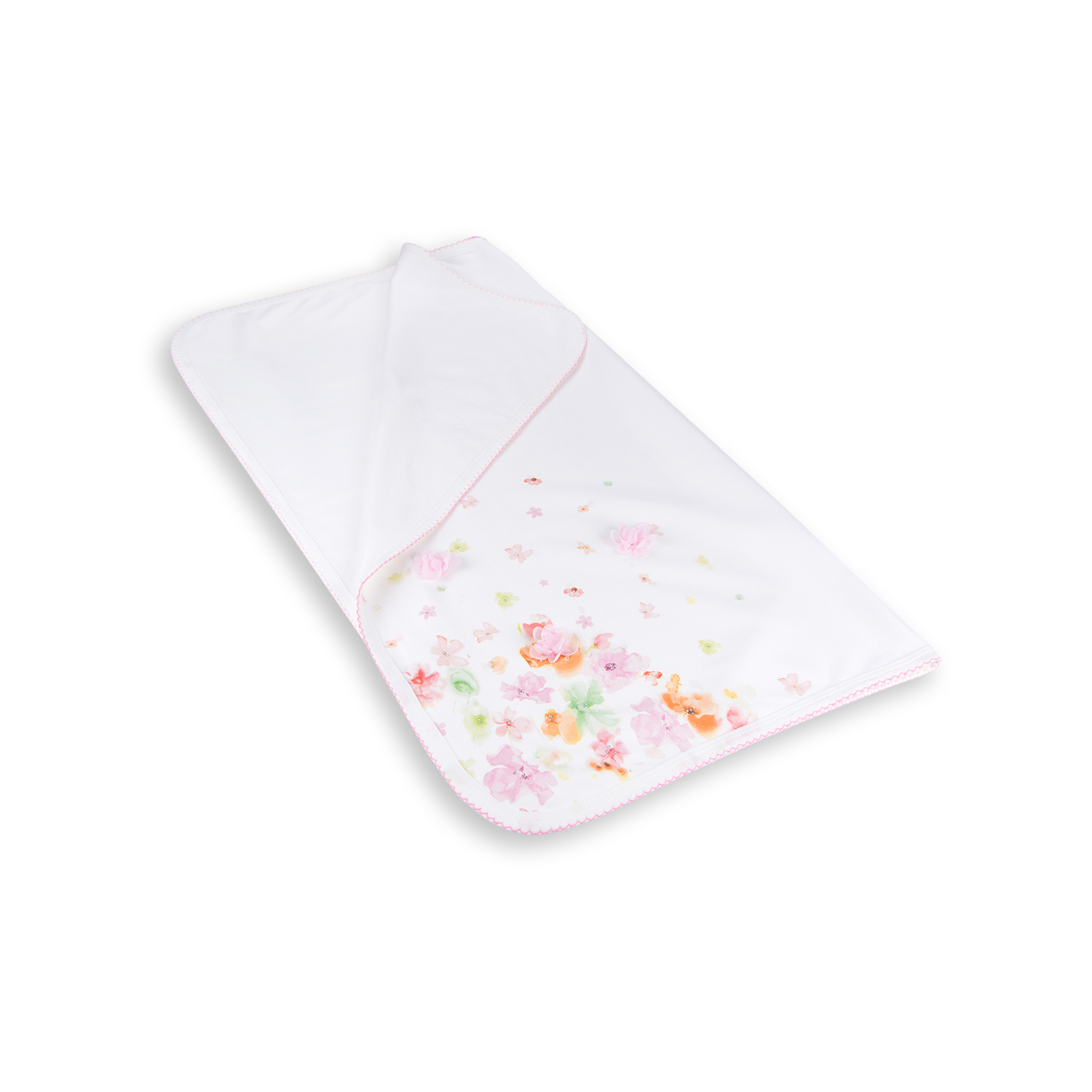 Детское одеяло Bibaby с нежными цветочками (64175-pink) изображение 3