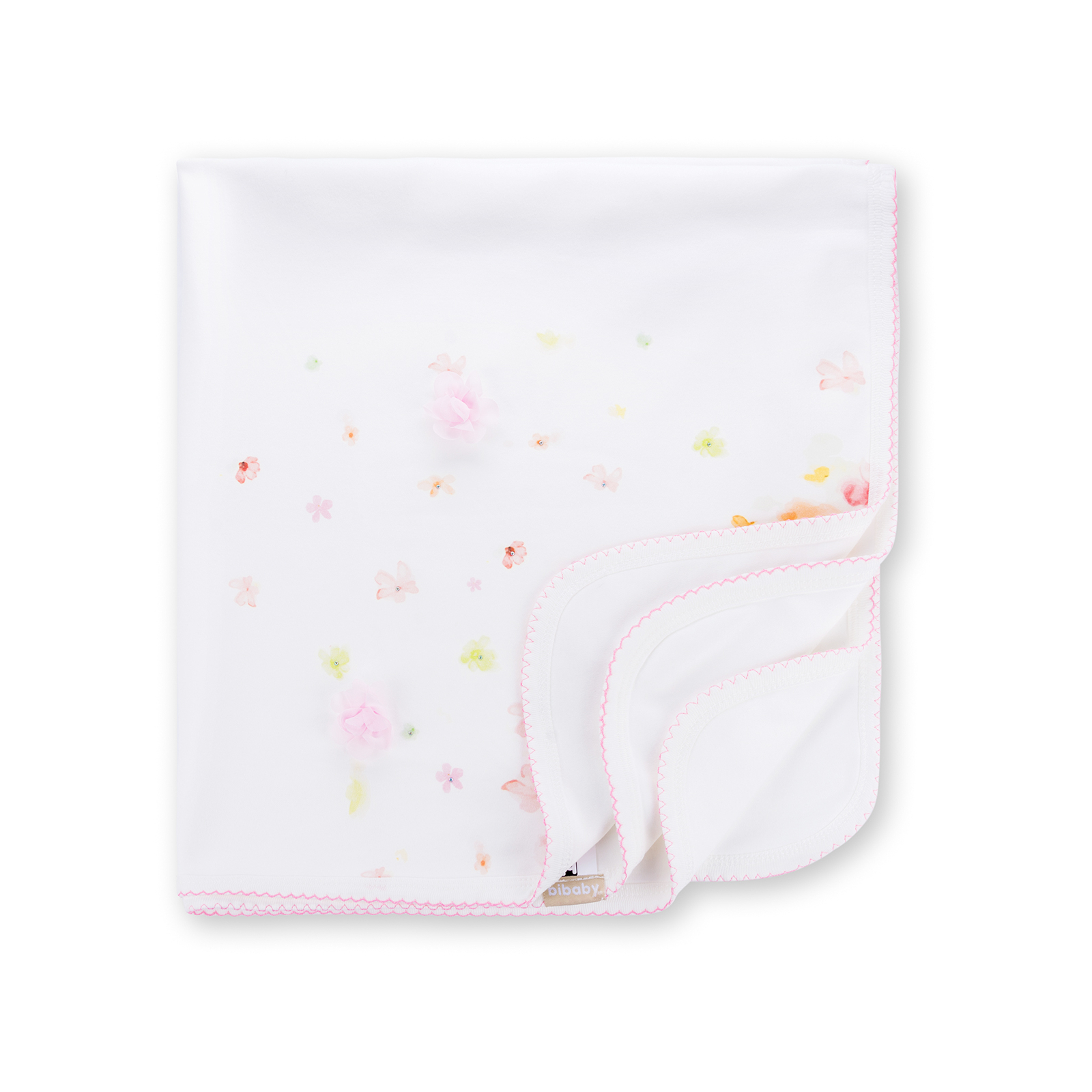 Дитяча ковдра Bibaby з ніжними квіточками (64175-pink) зображення 4