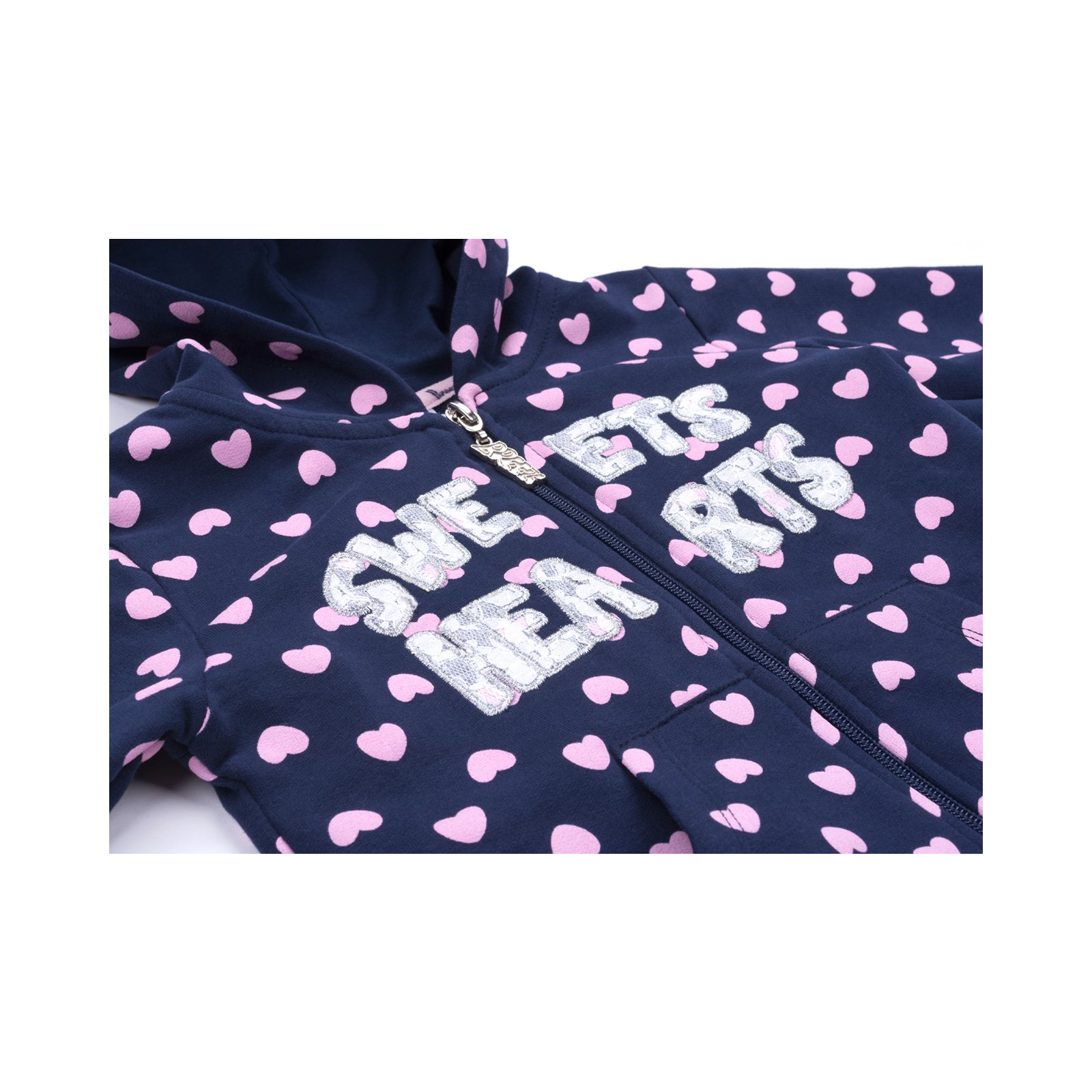 Спортивный костюм Breeze с розовыми сердечками (9841-80G-blue) изображение 9