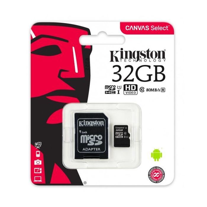 Карта памяти Kingston 32GB microSDHC class 10 UHS-I Canvas Select (SDCS/32GB) изображение 3