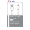 Дата кабель USB 2.0 AM to Micro 5P 1.0m silver Verbatim (48862) изображение 3