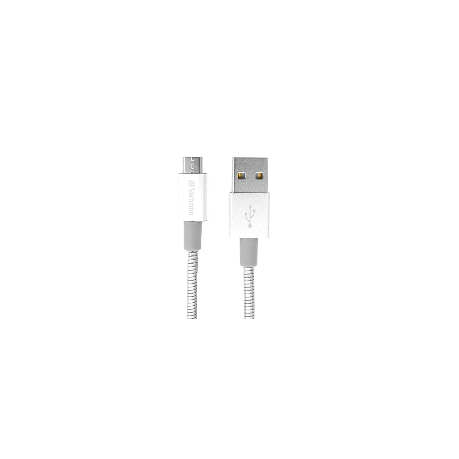 Дата кабель USB 2.0 AM to Micro 5P 1.0m silver Verbatim (48862)
