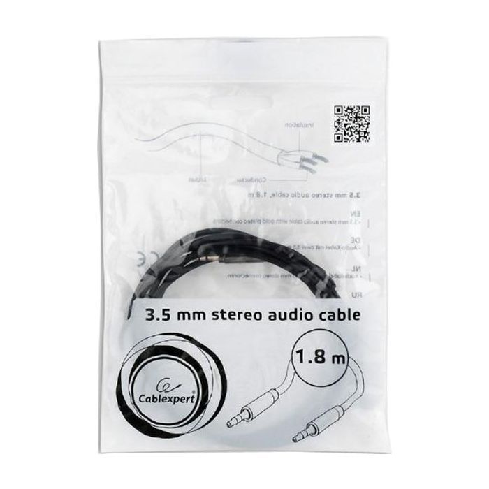Кабель мультимедийный Jack 3.5mm male/Jack 3.5mm male 1.0m Cablexpert (CCAP-444-1M) изображение 4