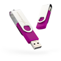 USB флеш накопитель eXceleram 8GB P1 Series Silver/Purple USB 2.0 (EXP1U2SIPU08)