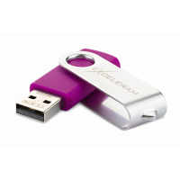 USB флеш накопитель eXceleram 8GB P1 Series Silver/Purple USB 2.0 (EXP1U2SIPU08) изображение 2