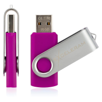 USB флеш накопитель eXceleram 8GB P1 Series Silver/Purple USB 2.0 (EXP1U2SIPU08) изображение 4