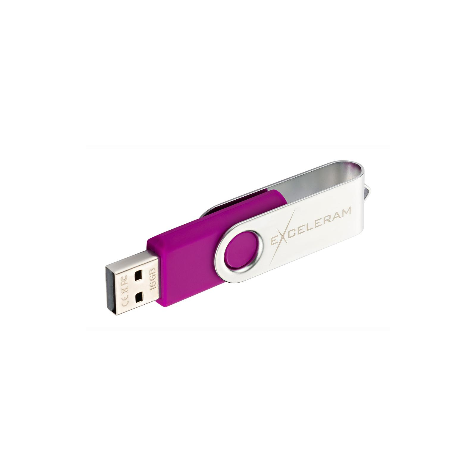 USB флеш накопичувач eXceleram 8GB P1 Series Silver/Purple USB 2.0 (EXP1U2SIPU08) зображення 5