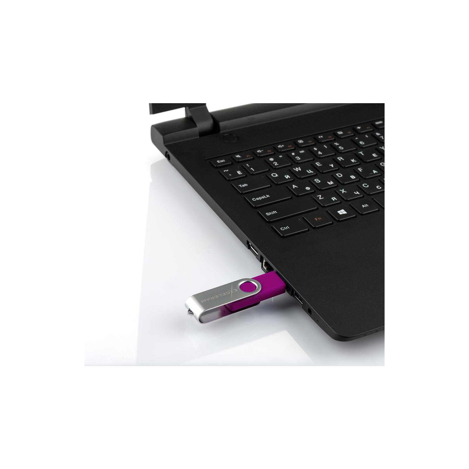 USB флеш накопитель eXceleram 8GB P1 Series Silver/Purple USB 2.0 (EXP1U2SIPU08) изображение 7
