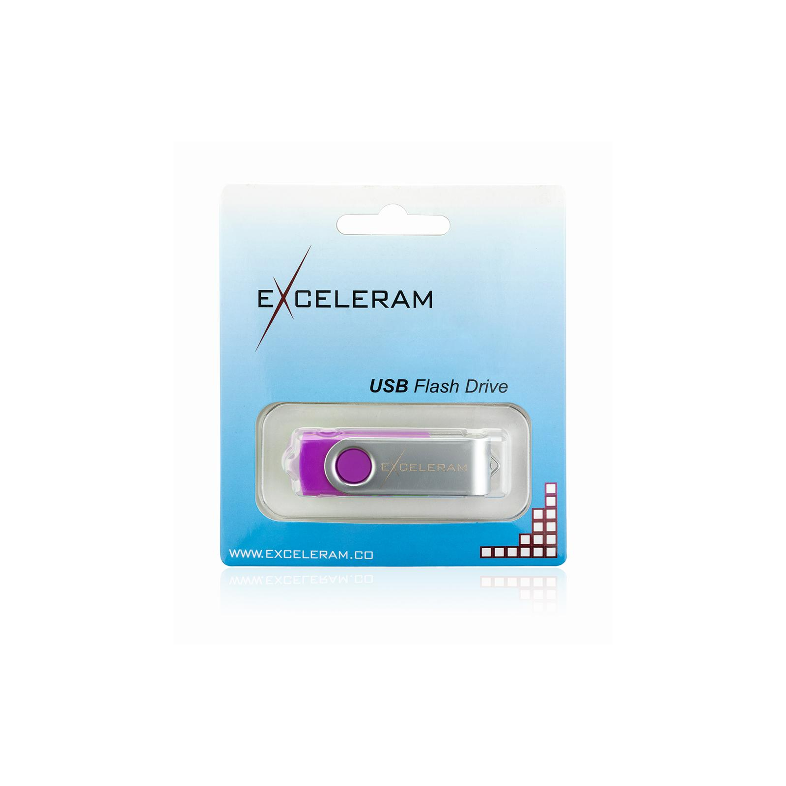 USB флеш накопичувач eXceleram 8GB P1 Series Silver/Purple USB 2.0 (EXP1U2SIPU08) зображення 8