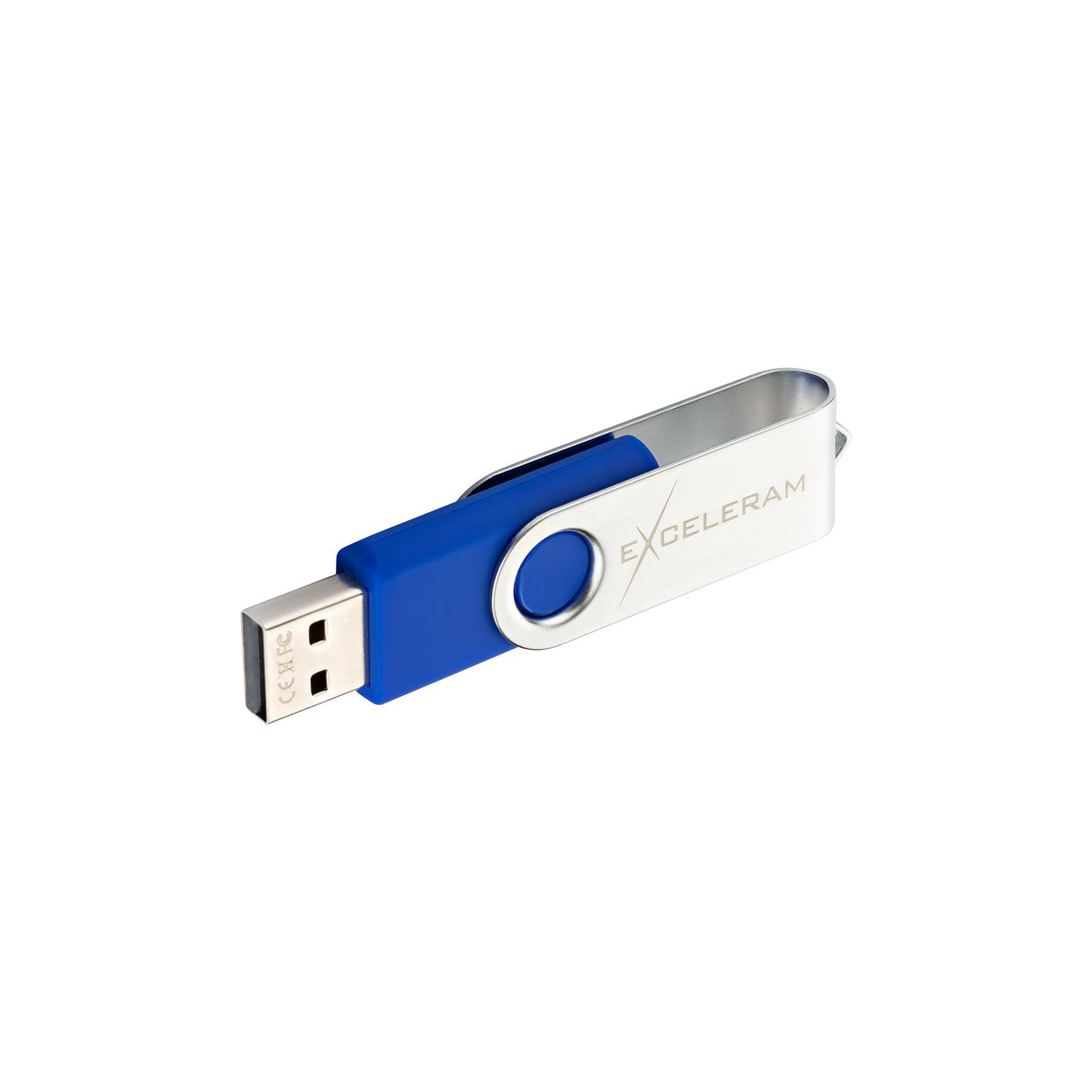 USB флеш накопитель eXceleram 32GB P1 Series Silver/Blue USB 2.0 (EXP1U2SIBL32) изображение 5