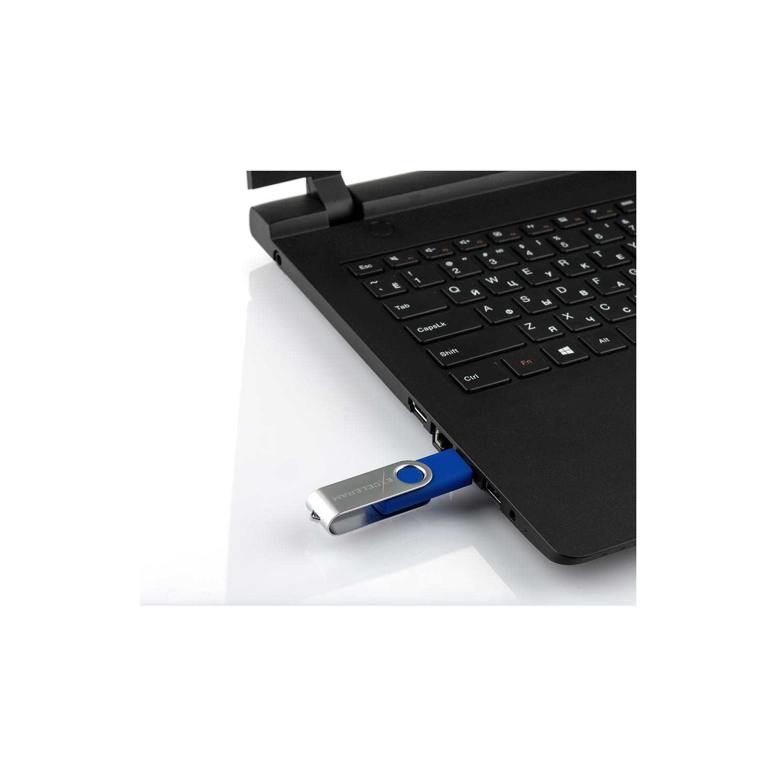 USB флеш накопитель eXceleram 32GB P1 Series Silver/Blue USB 2.0 (EXP1U2SIBL32) изображение 7