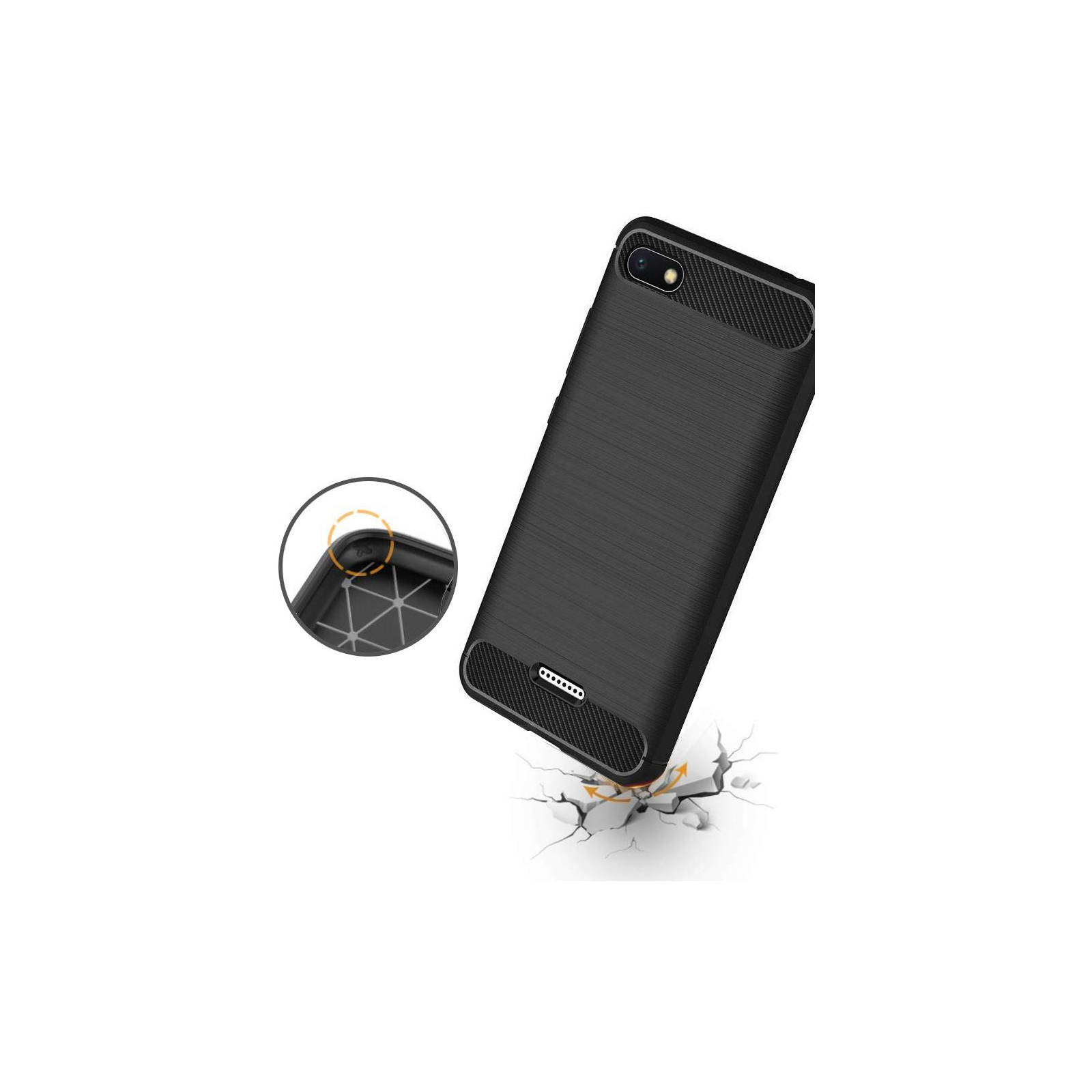 Чехол для мобильного телефона Laudtec для Xiaomi Redmi 6A Carbon Fiber (Black) (LT-R6AB) изображение 9