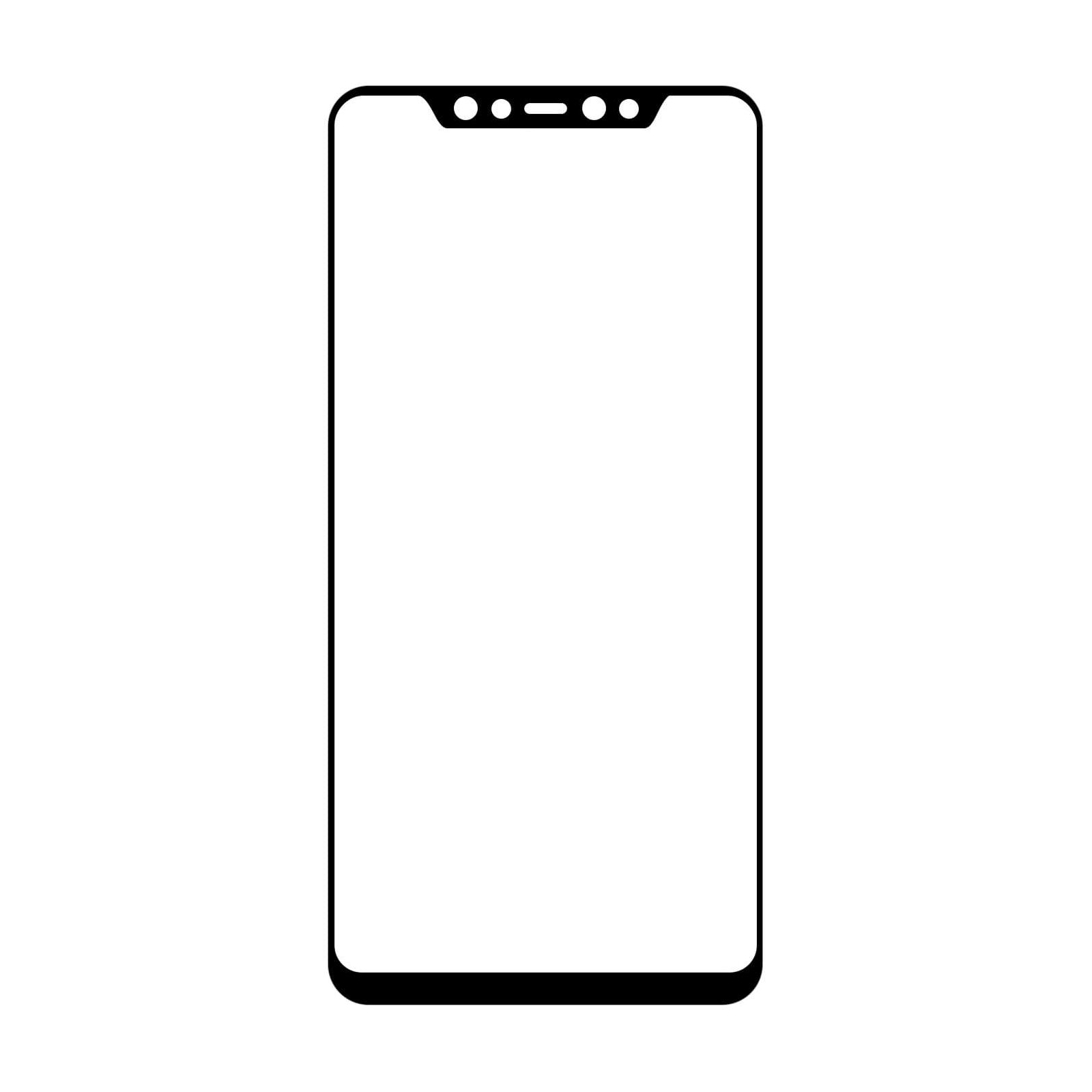 Скло захисне MakeFuture для Xiaomi Mi8 Black Full Cover Full Glue (MGFCFG-XM8B) зображення 2