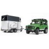 Спецтехника Bruder джип Land Rover Defender с прицепом и лошадкой М1:16 (02592) изображение 2