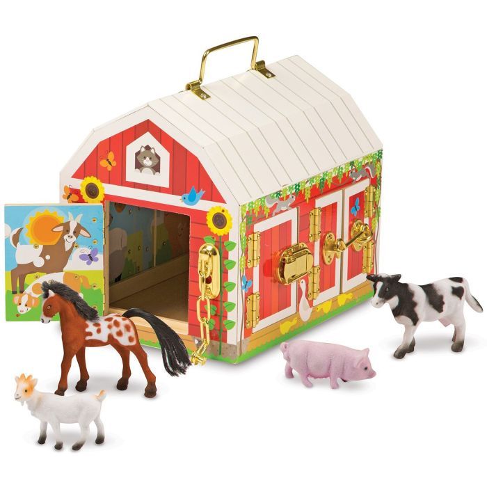 Развивающая игрушка Melissa&Doug Домик-сарай с задвижками и животными (MD2564) изображение 2
